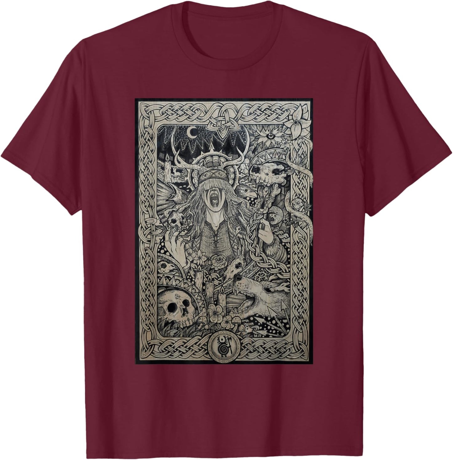 Heilung shaman shirt for viking T-Shirt - T-Shirt | Maroon