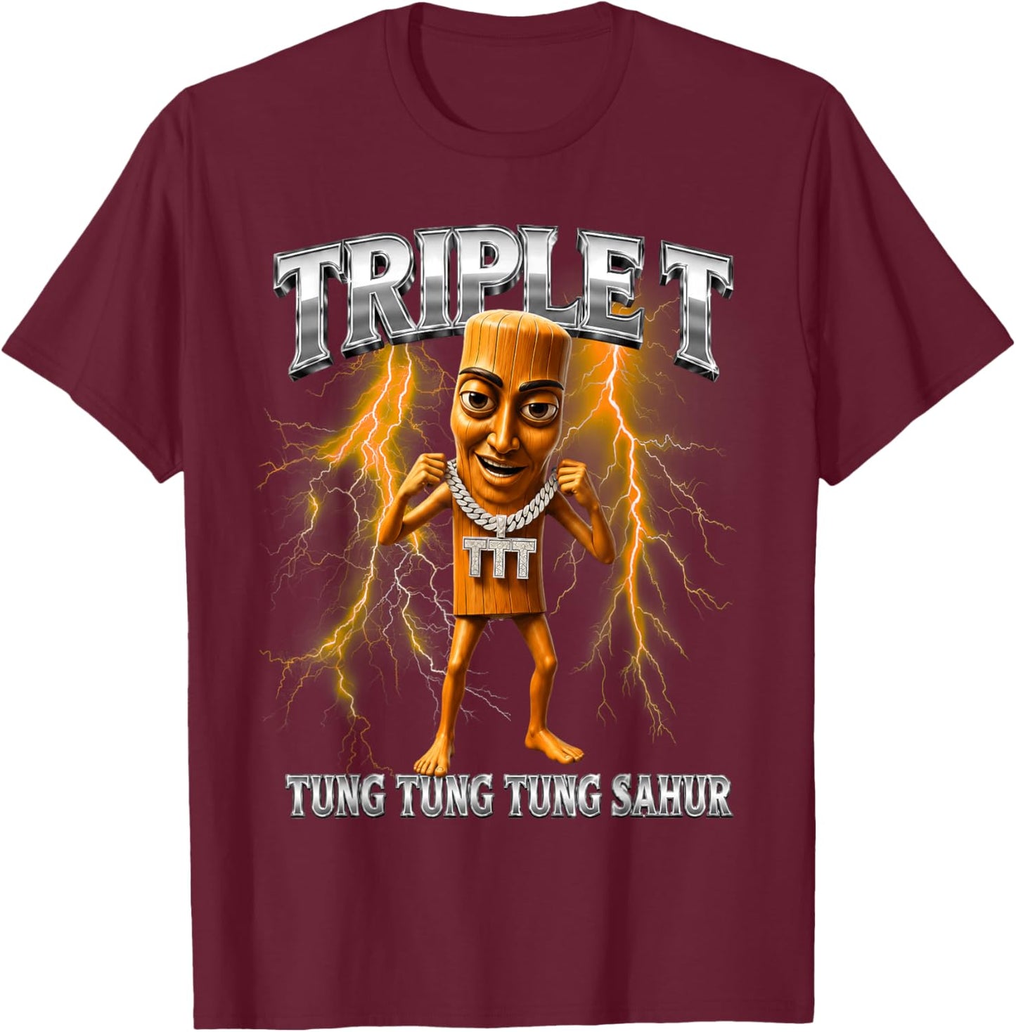 Triple T T-Shirt - T-Shirt | Maroon