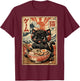 Funny Cute Gamer Cat Ramen Kawaii Japanese Ukiyo-e Art Anime T-Shirt - T-Shirt | Maroon