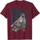 Baby Monkey Punch Holding Plush Toy T-Shirt - T-Shirt | Maroon