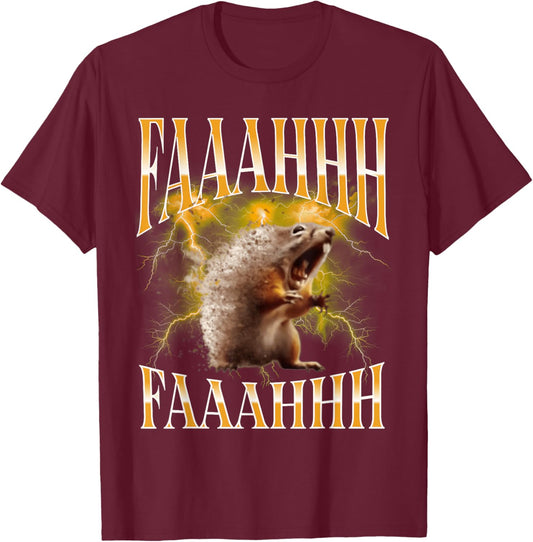 Fahhh Fahh Screaming Funny Bootleg Adult Humor Viral Meme T-Shirt - T-Shirt | Maroon