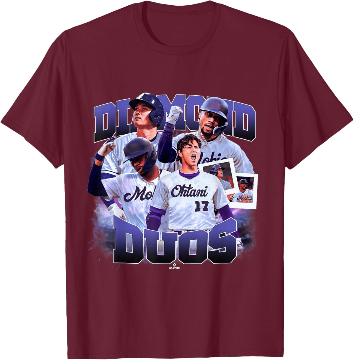 Mookie Betts & Shohei Ohtani | LA Duos | MLBDDUO4002 T-Shirt - T-Shirt | Maroon