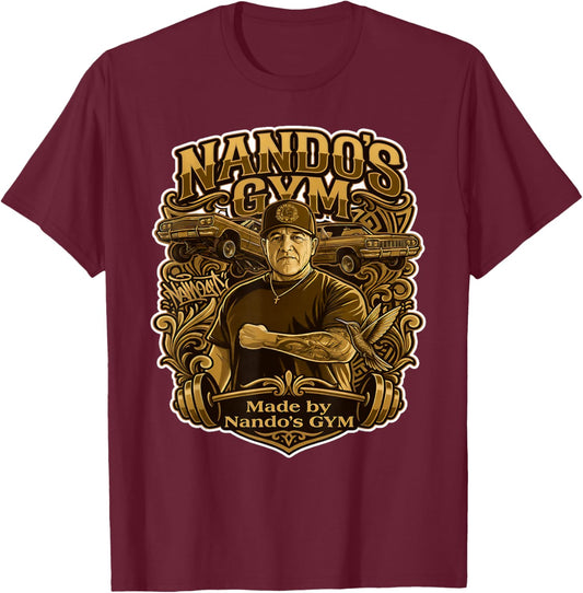 Los Angeles NANDO'S Gym - NG019 T-Shirt - T-Shirt | Maroon