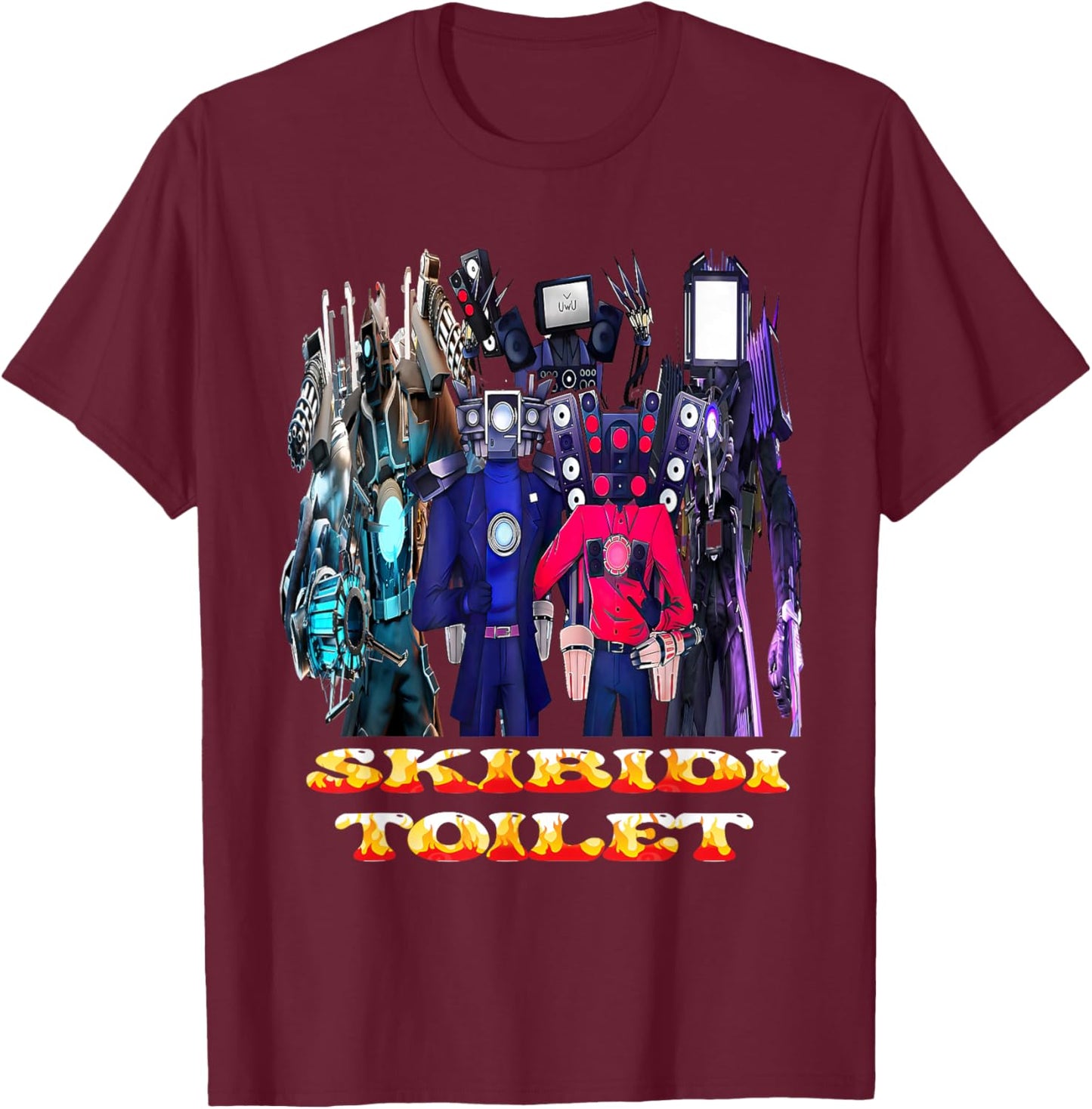 SkiBiD i Toilet ss T-Shirt - T-Shirt | Maroon