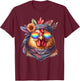 Cute Hippie Chicken with Glasses and Bandana T-Shirt - T-Shirt | Maroon