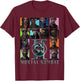 Mortal Kombat 2 Character Squares T-Shirt - T-Shirt | Maroon