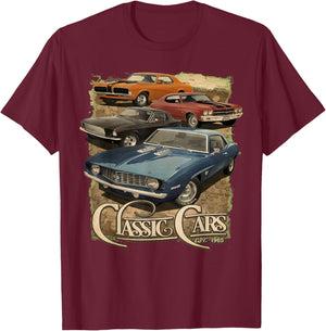 Vintage 68 69 70 Chevelle American Muscle Car Hot Rod T-Shirt - T-Shirt | Maroon
