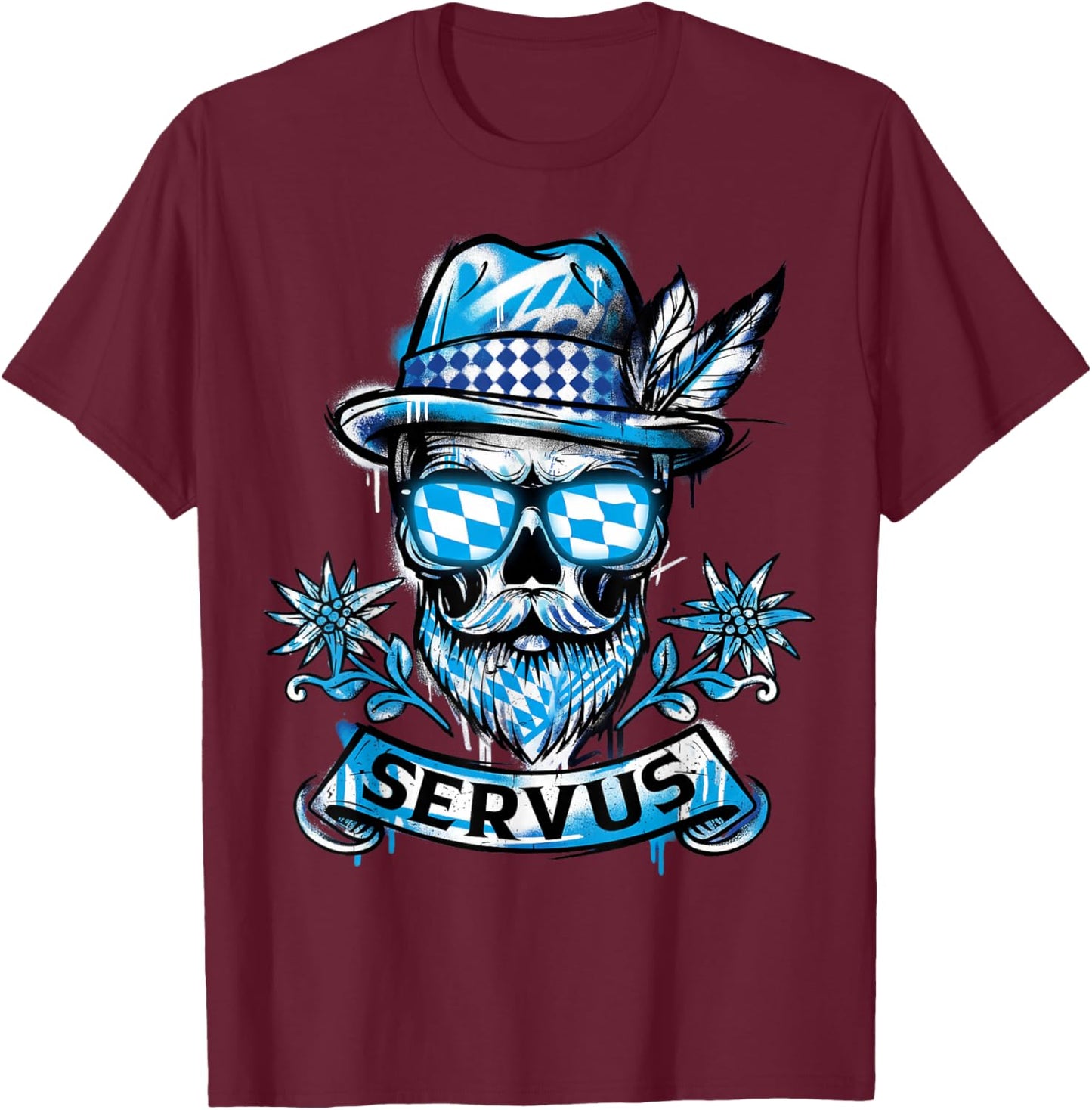Passend für Oktoberfest Shirt Herren Trachtenshirt Trachten T-Shirt - T-Shirt | Maroon