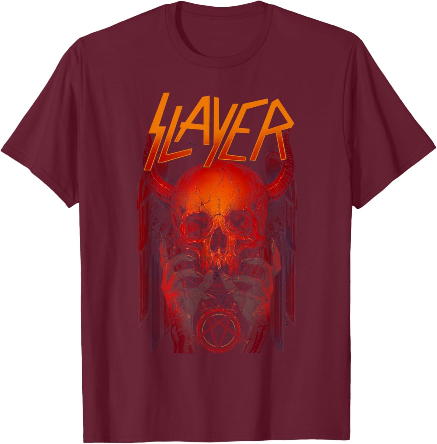 Slayer Hands T-Shirt - T-Shirt | Maroon
