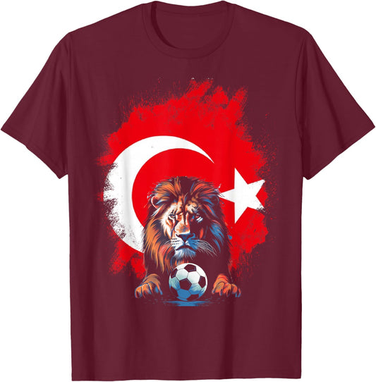 Türkiye Geschenk für Türkei Fußball Fußball Europa T-Shirt - T-Shirt | Maroon