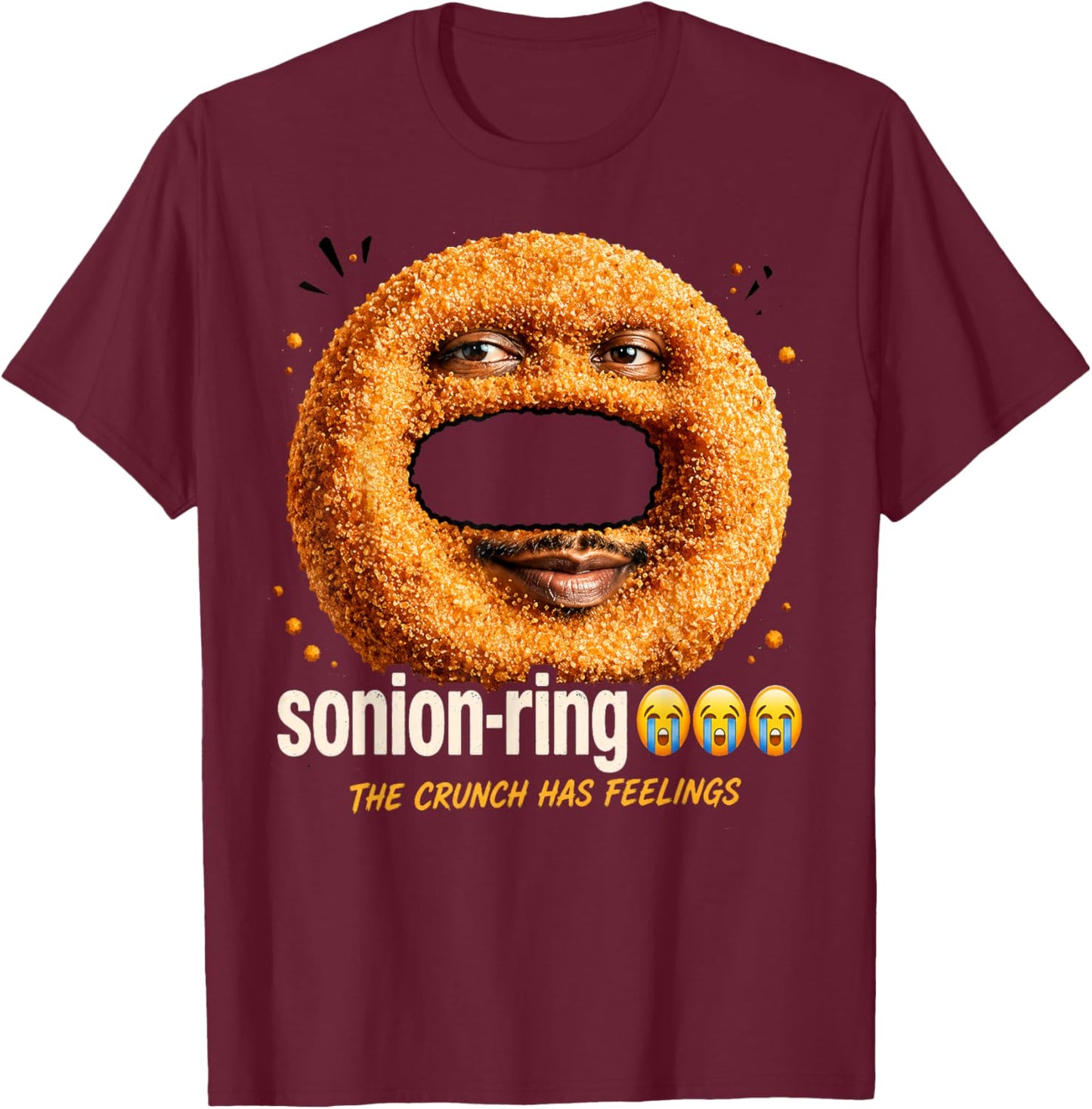 Funny SONION Ring Meme Son Brainrot Son Onion Ring T-Shirt - T-Shirt | Maroon