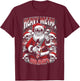 Heavy Metal Holidays Christmas Santa Metalhead Guitarist T-Shirt - T-Shirt | Maroon