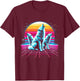 Wolf Vaporwave T-Shirt - T-Shirt | Maroon