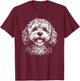 Cavapoo Dog Graphic Design T-Shirt - T-Shirt | Maroon