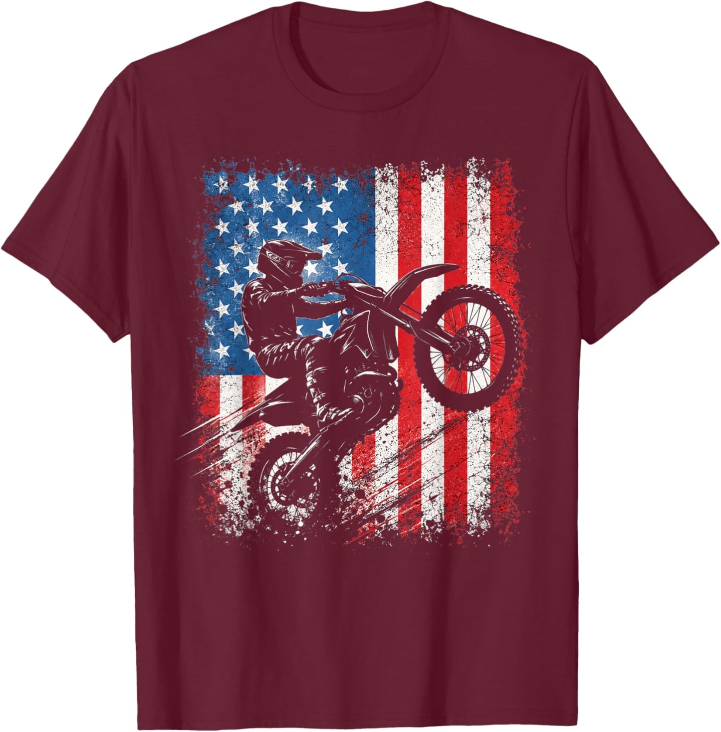 Dirt Bike Shirts Boys Kids Gear Motocross Dirtbike T-Shirt - T-Shirt | Maroon