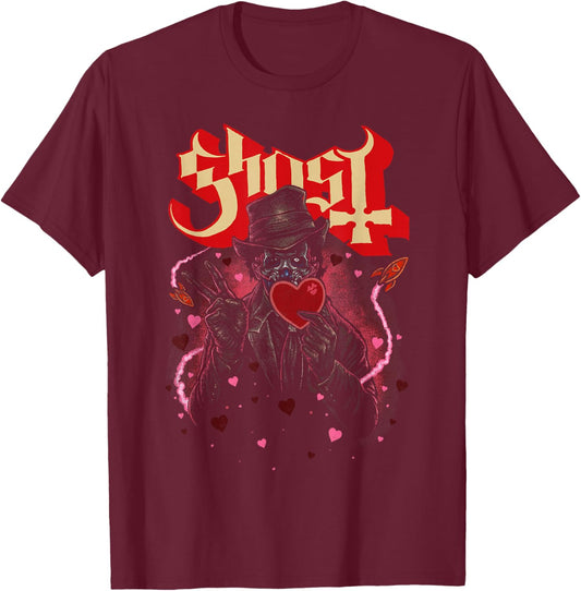 Ghost Valentine's with Rockets T-Shirt - T-Shirt | Maroon