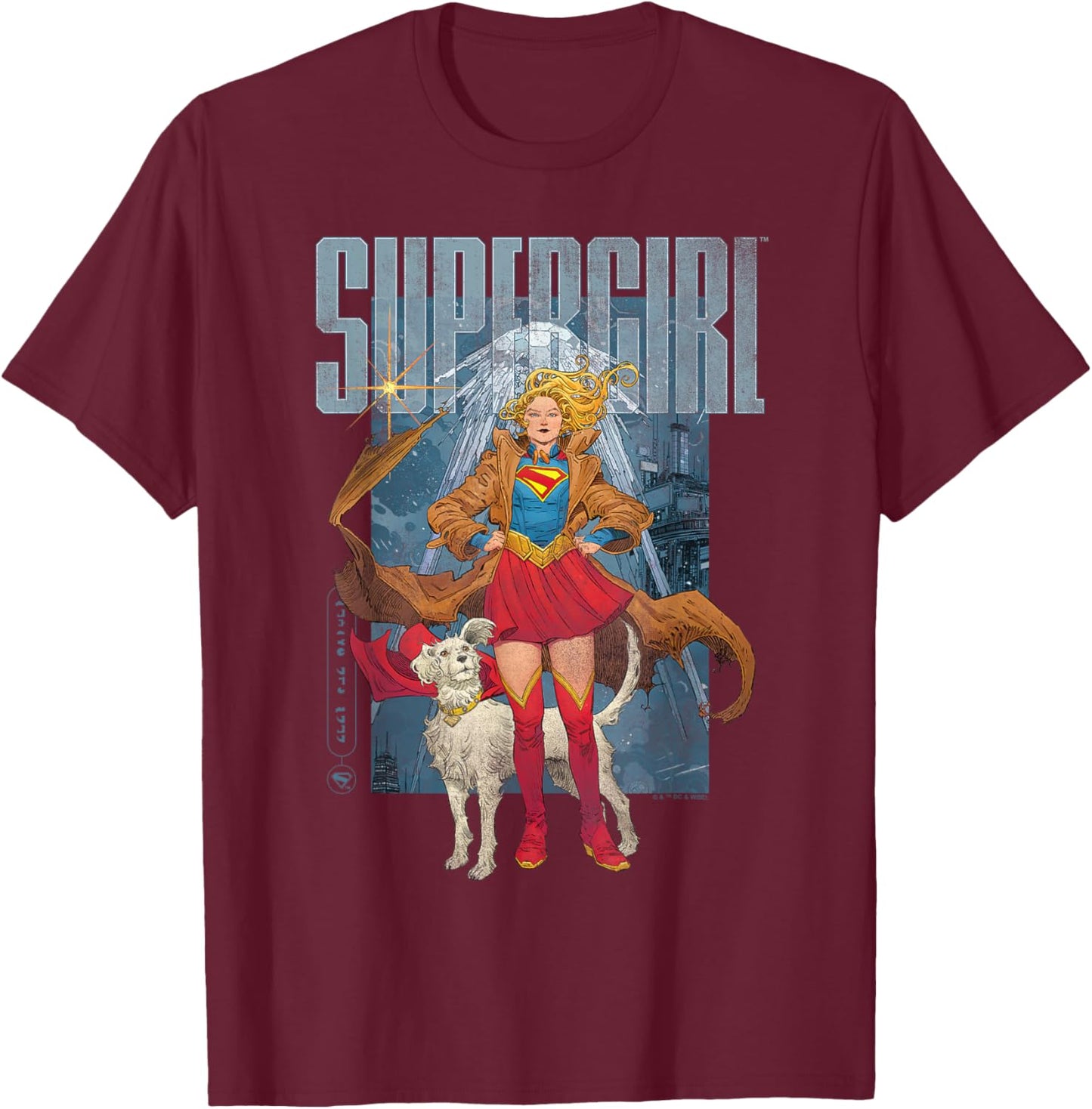 Supergirl 2026 Kara Comic Style T-Shirt - T-Shirt | Maroon