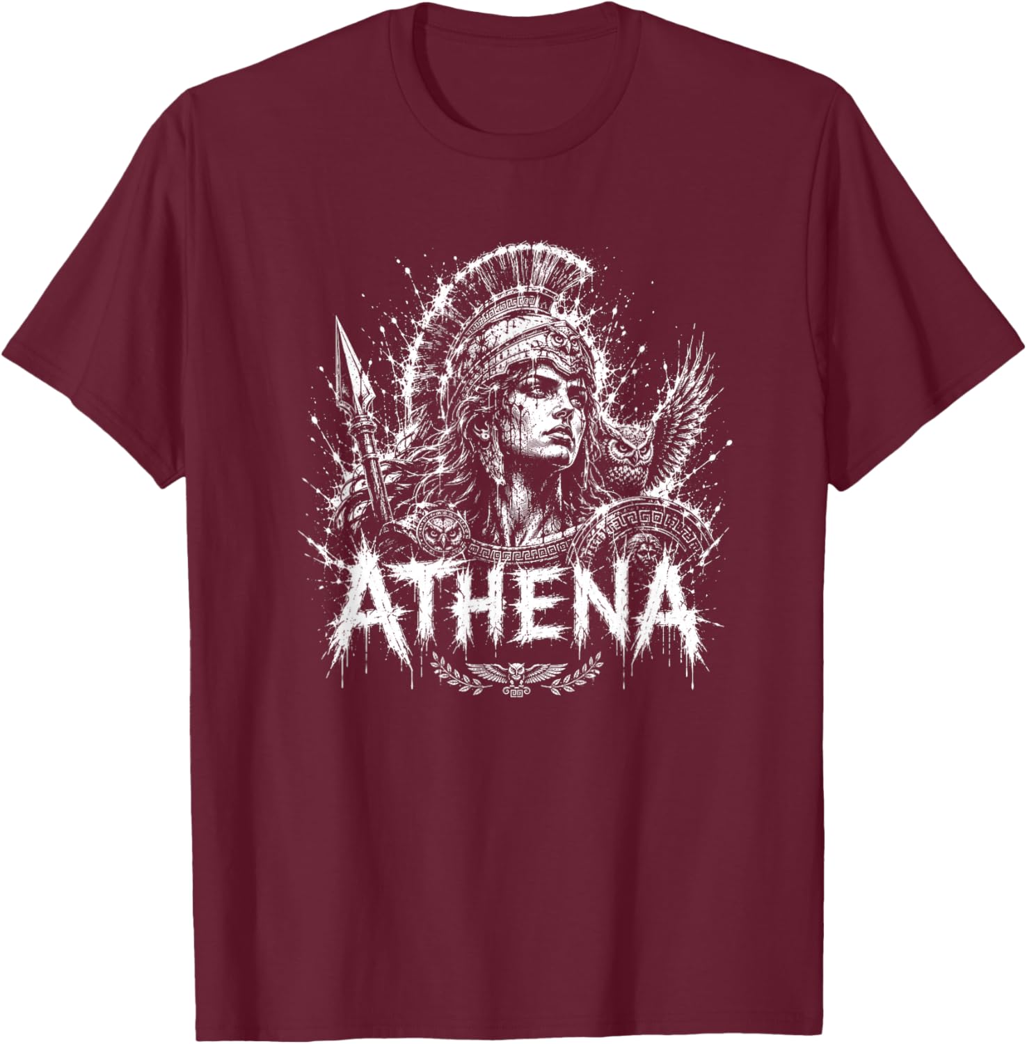 Athene Göttin der griechischen Mythologie Heroisch T-Shirt - T-Shirt | Maroon