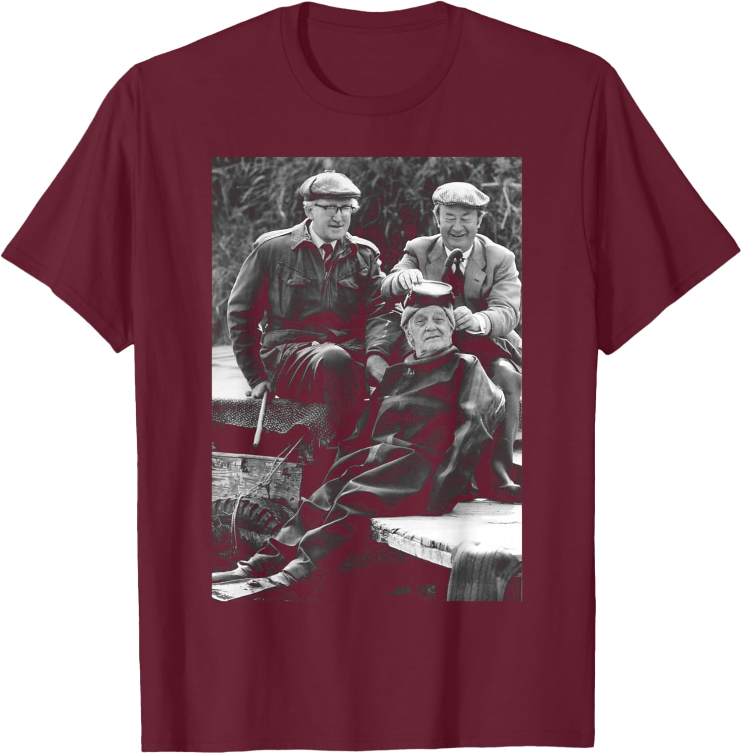 Last of The Summer Wine 1981 Compo Simmonite & Co T-Shirt - T-Shirt | Maroon