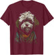 Shih Tzu Motif Pet Artwork Dog Shih Tzu Women Kids T-Shirt - T-Shirt | Maroon
