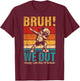 Happy Last Day Of School Dabbing Boy Bruh We Out Student T-Shirt - T-Shirt | Maroon