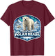 Save The Polar Bears Lover Earth Day Environment Ecology Fan T-Shirt - T-Shirt | Maroon