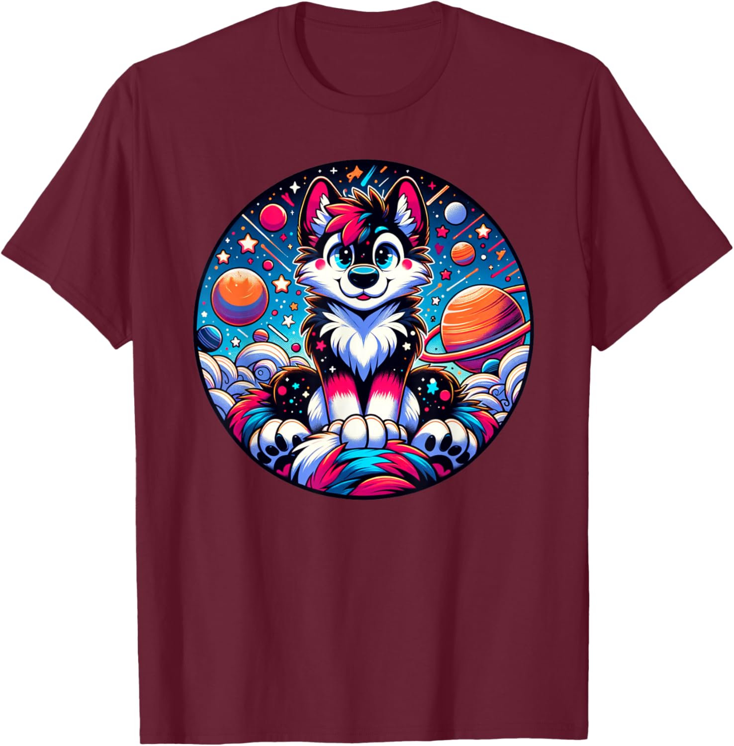 Funny Furry Fandom and Furries Convention T-Shirt - T-Shirt | Maroon