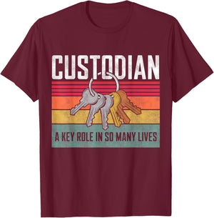 School Custodian Appreciation Day Janitor Keys Women T-Shirt - T-Shirt | Maroon