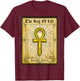 Ancient Egyptian Sacred Key of Life Kemetic Ankh T-Shirt - T-Shirt | Maroon