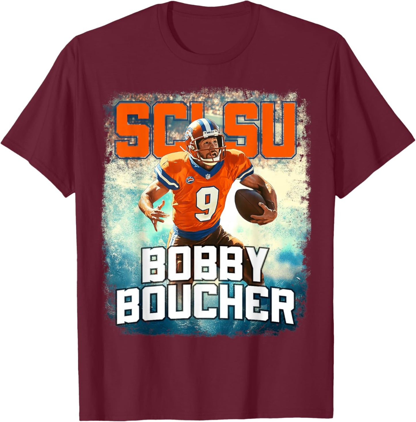 SCLSU Mud Dogs - Bobby Boucher The Waterboy T-Shirt - T-Shirt | Maroon