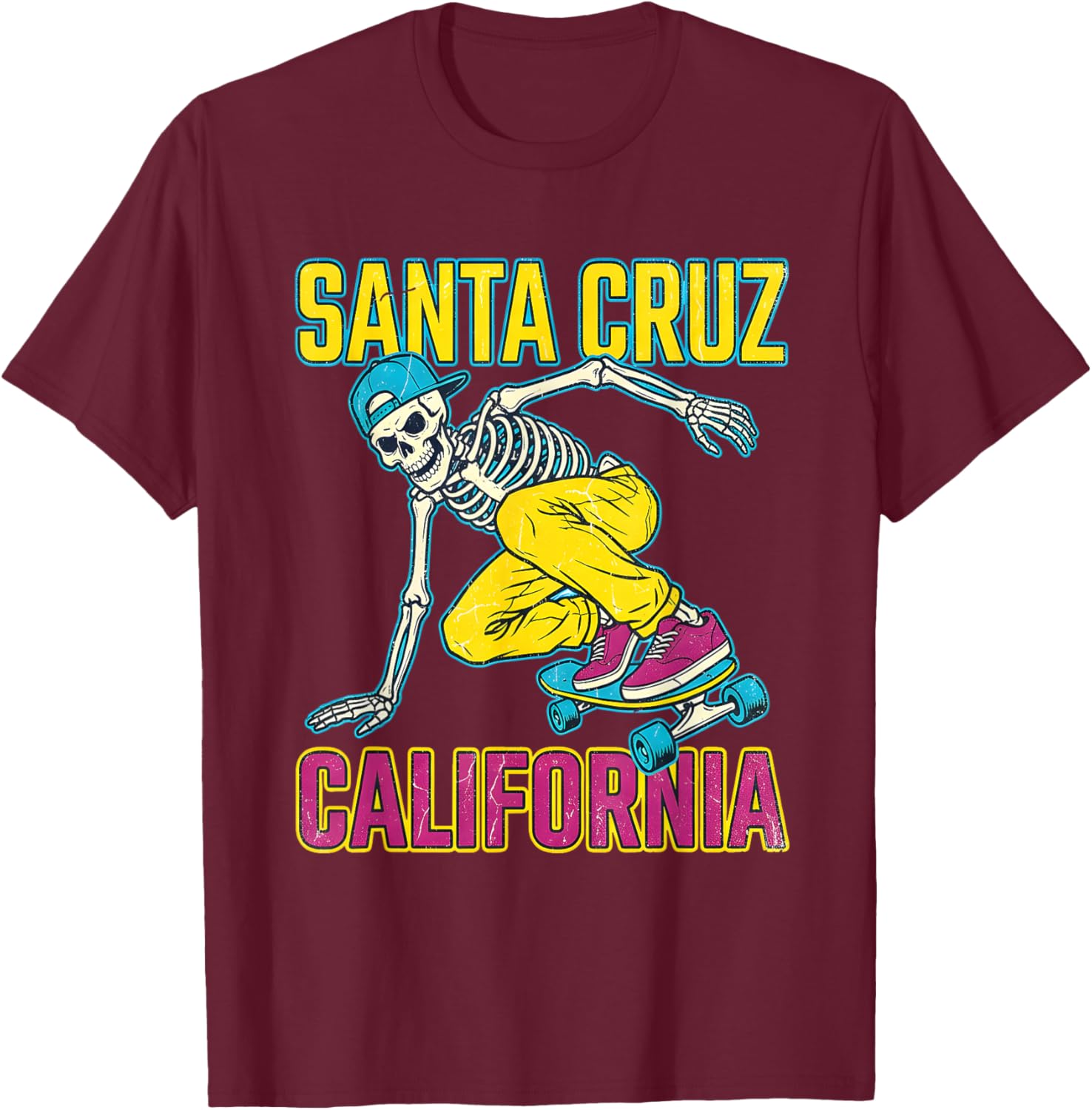 Retro Santa Cruz Clothing Kids Skaters Girls Y2K T-Shirt - T-Shirt | Maroon