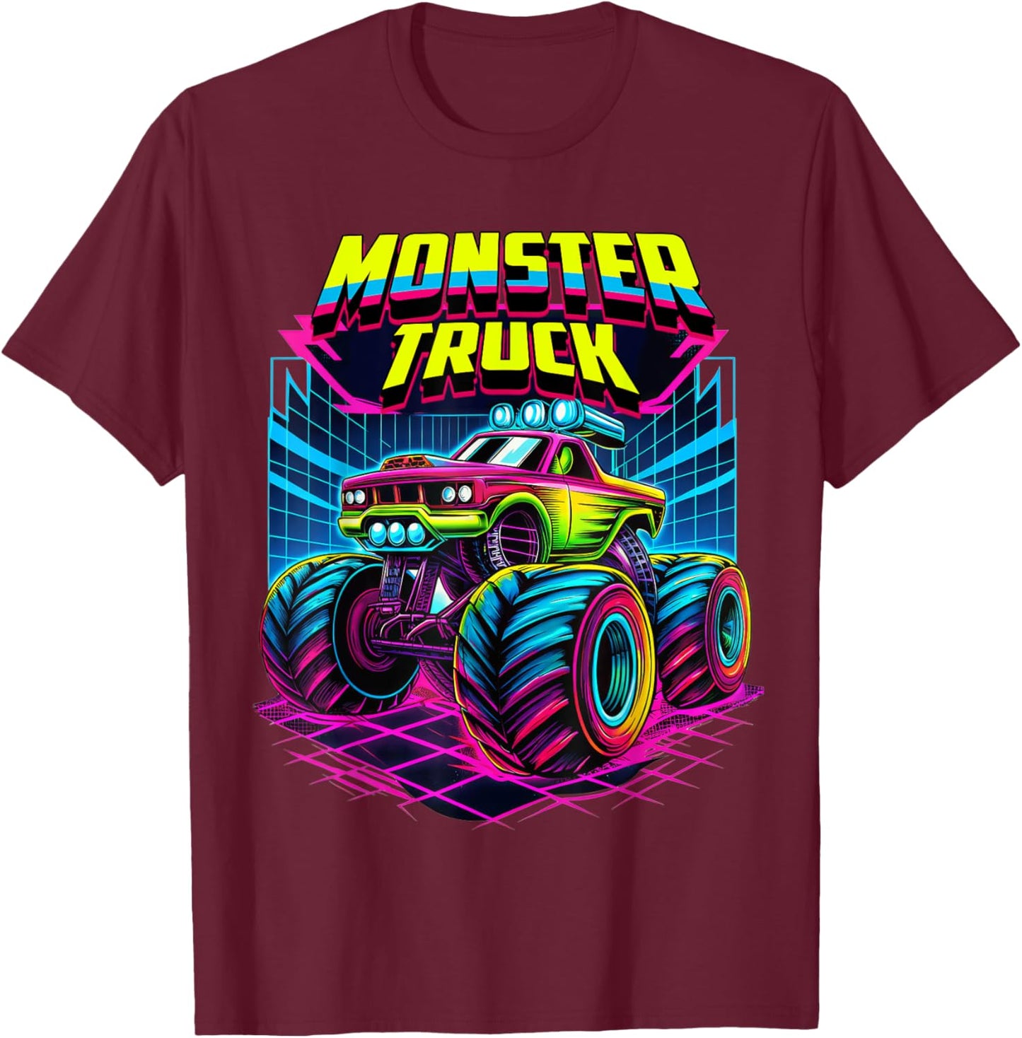 Monster Truck Are My Jam For Toddlers Kids Adults Truck Lovers T-Shirt - T-Shirt | Maroon