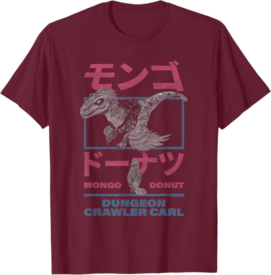 DCC Mongo and Donut Face-Off with Kanji Gamer Series Book T-Shirt - T-Shirt | Maroon