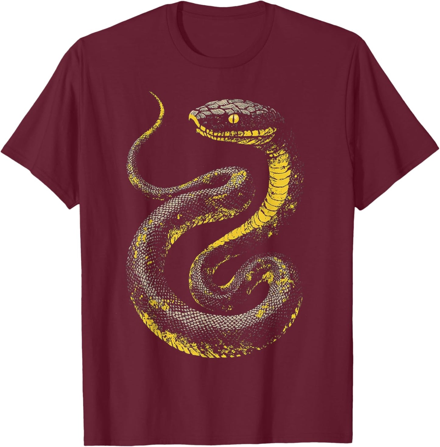 Schlange Tier Motiv Artwork Schlange T-Shirt - T-Shirt | Maroon