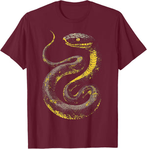 Schlange Tier Motiv Artwork Schlange T-Shirt - T-Shirt | Maroon