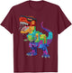 Master Builder Dinosaur Animal Block Building Bricks Boys T-Shirt - T-Shirt | Maroon