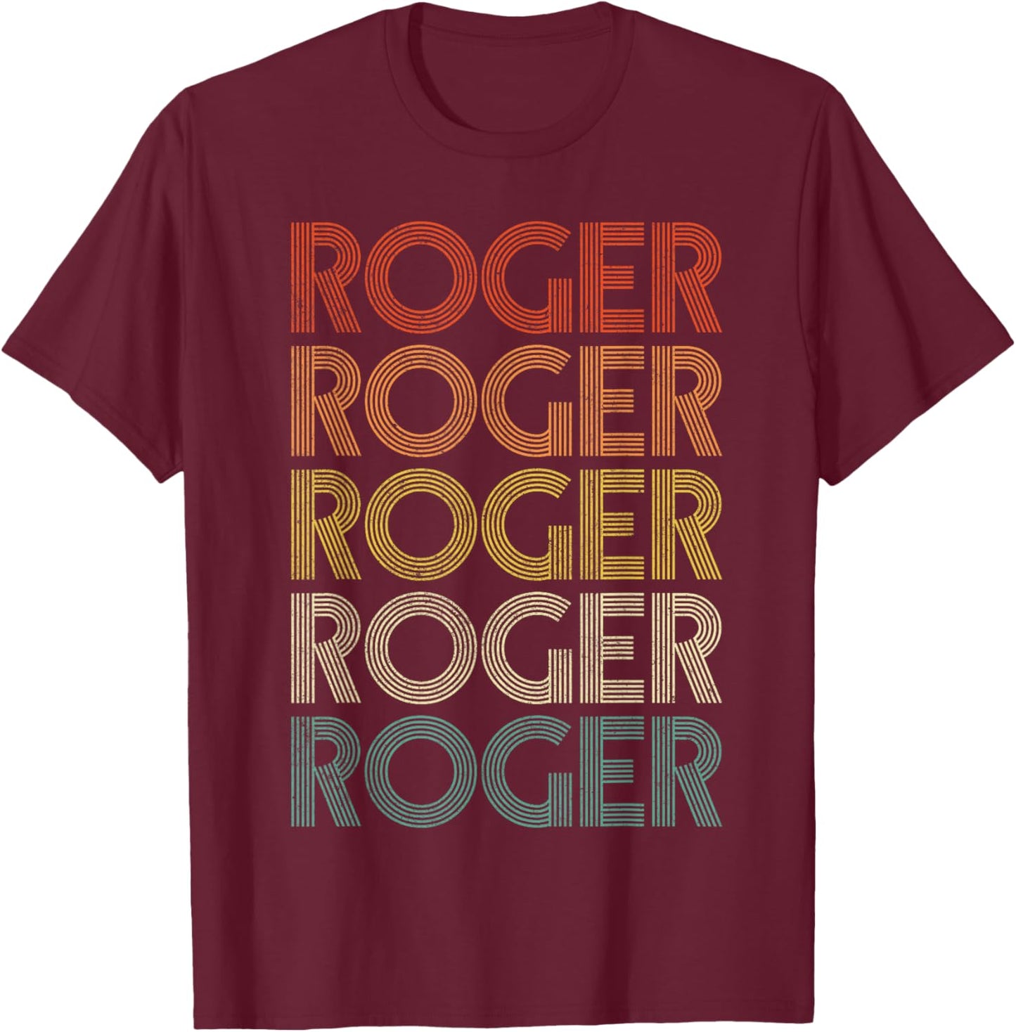 Roger Retro Vintage T-Shirt - T-Shirt | Maroon
