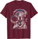 USA Flag Sunflower Great Dane T-Shirt - T-Shirt | Maroon
