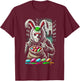 Sinister Easter Bunny Horror-Inspired Creepy Egg Hunter T-Shirt - T-Shirt | Maroon