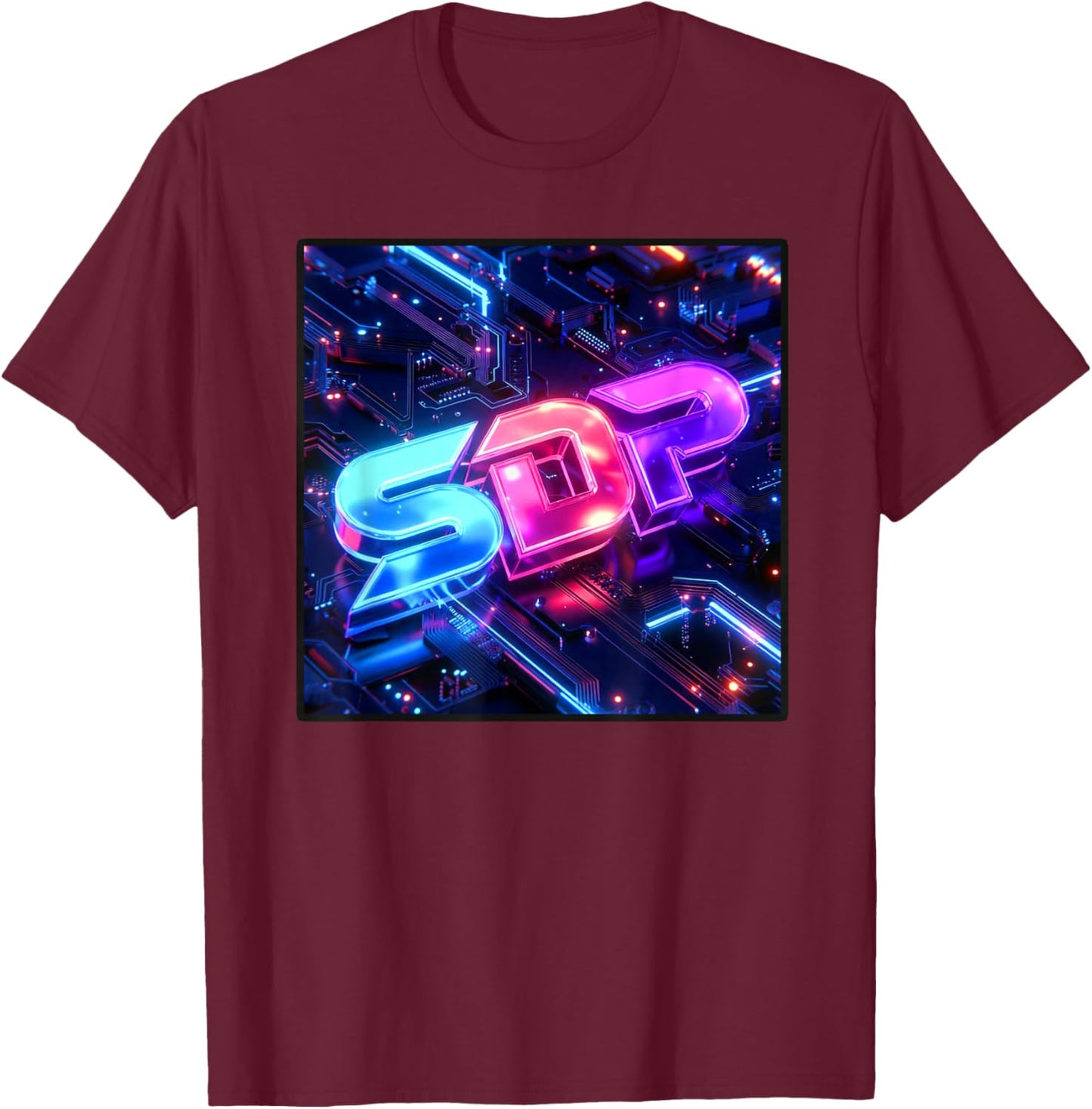 SDP Printed Circuit Board T-Shirt - T-Shirt | Maroon