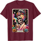 The Mom Funny Tarot Card Women Messy Bun Coffee Mommy Mama T-Shirt - T-Shirt | Maroon