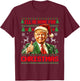 I'll Be Home For Christmas Funny Santa Trump Pajamas Ugly T-Shirt - T-Shirt | Maroon