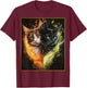 Cute Magical Cat Kitten Fantasy Art Design T-Shirt - T-Shirt | Maroon