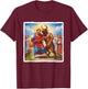 Jesus vs Satan Basketball Play Humor Sport Game T-Shirt - T-Shirt | Maroon