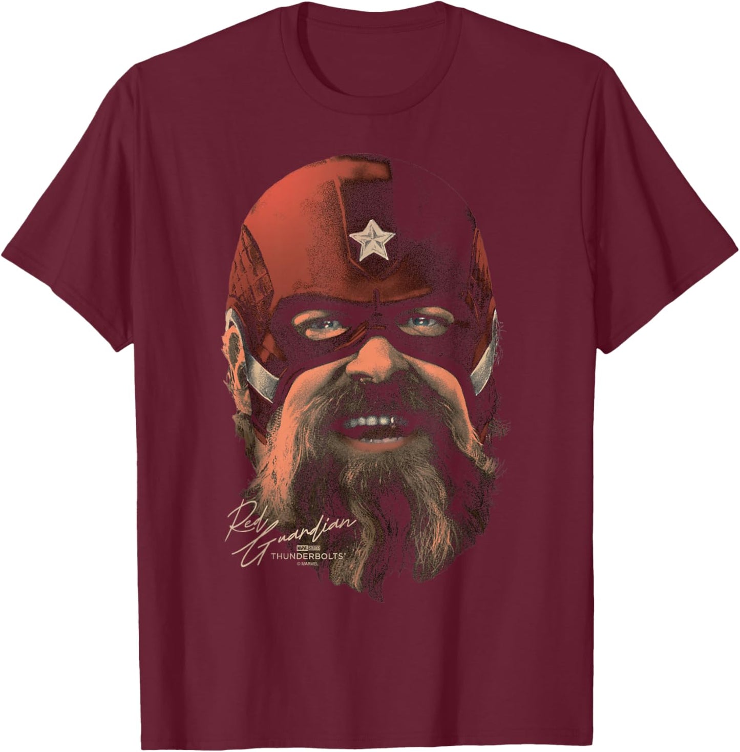 Marvel's Thunderbolts - Red Guardian Portrait T-Shirt - T-Shirt | Maroon