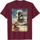Star Wars The Mandalorian and Grogu Movie Classic Poster Art T-Shirt - T-Shirt | Maroon