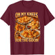 On My Knees for The Goon Funny Food Design T-Shirt - T-Shirt | Maroon