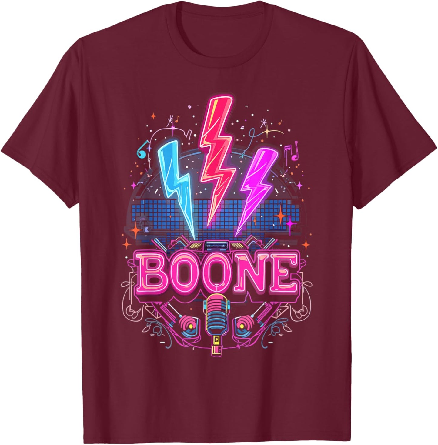 Boone Family Name I Love Boone Personalized Vintage T-Shirt - T-Shirt | Maroon