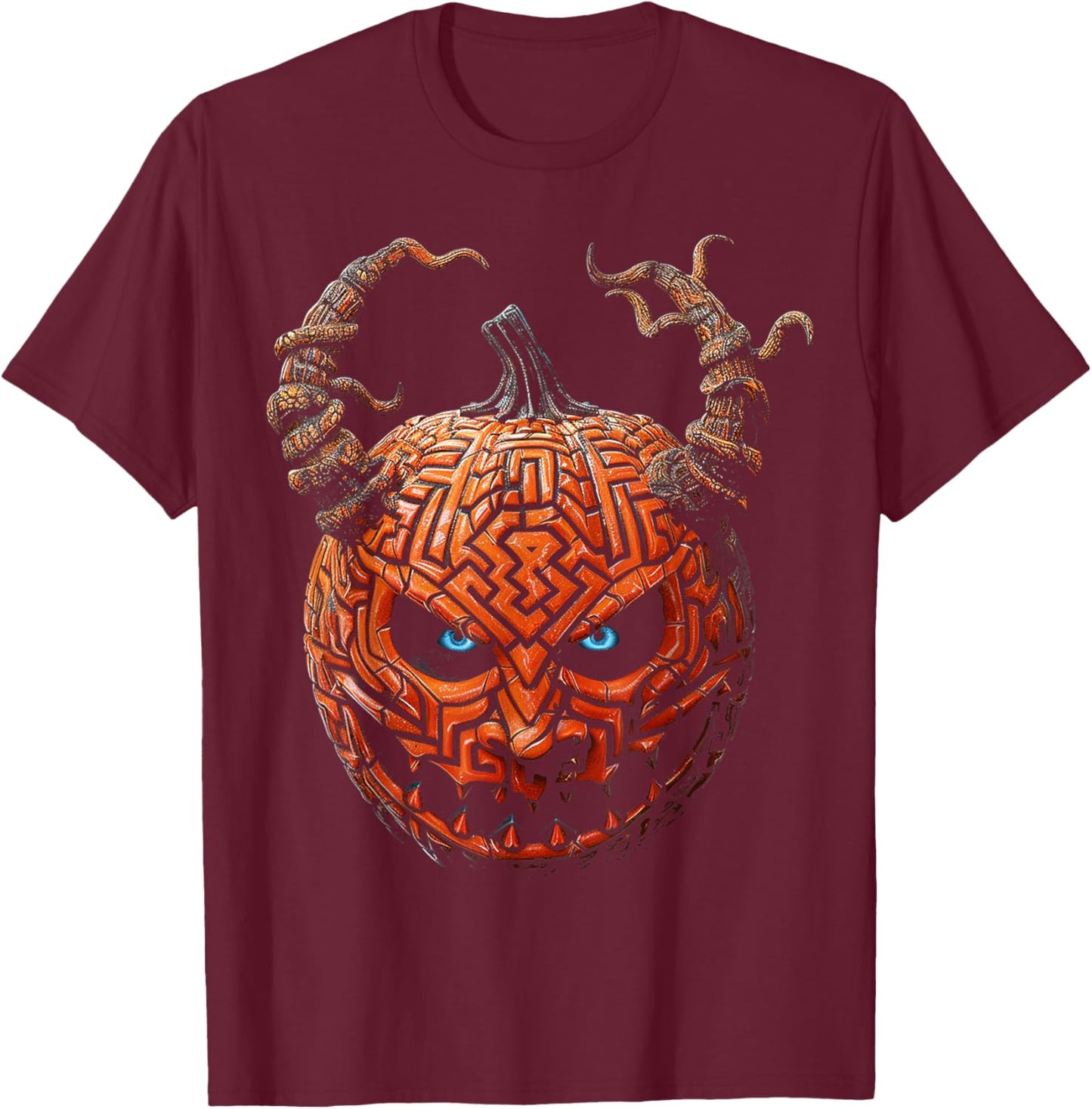 Pumpkin Costume Halloween Graphic Art Pumpkin T-Shirt - T-Shirt | Maroon