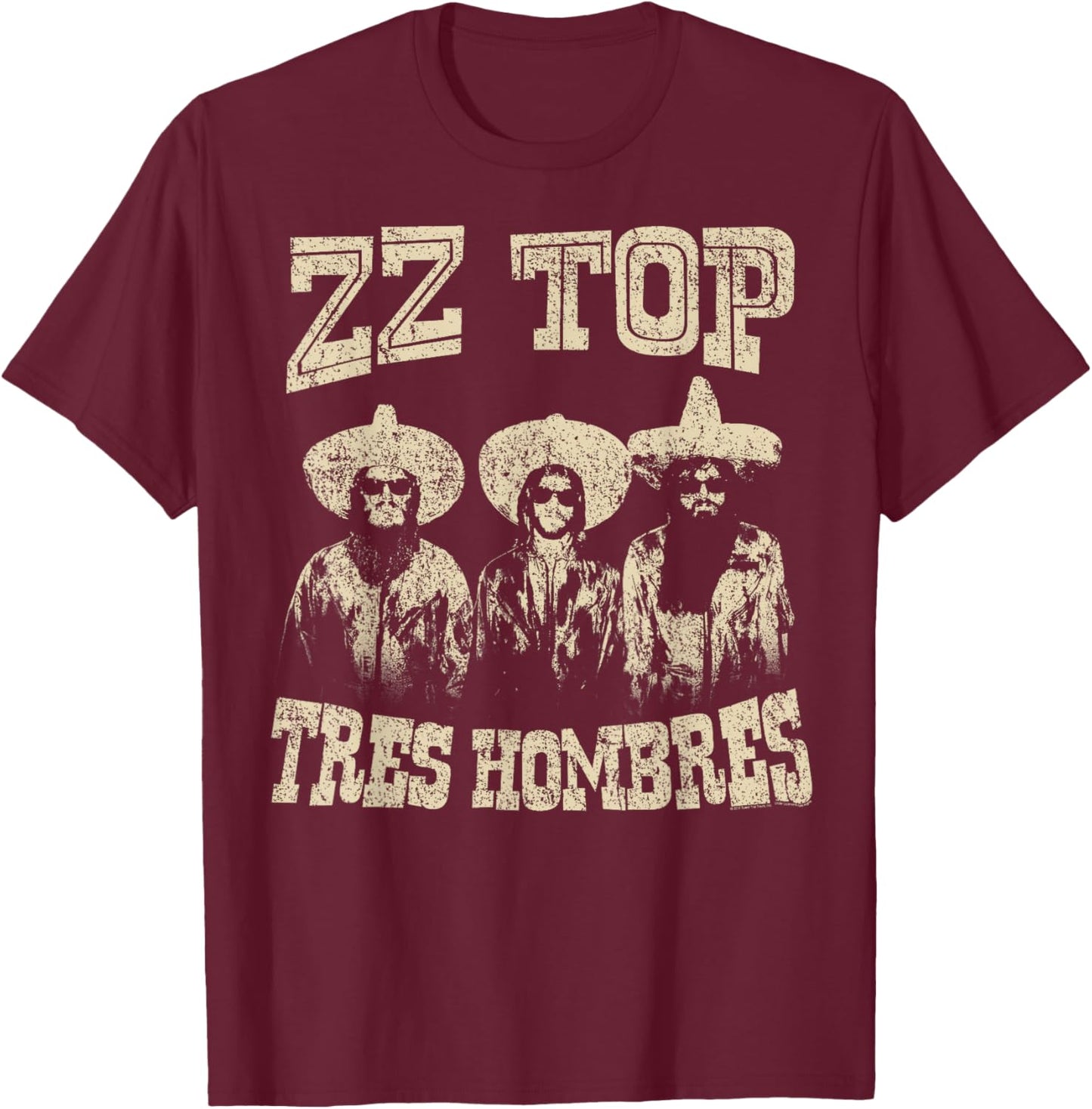 ZZ Top Hombres T-Shirt - T-Shirt | Maroon